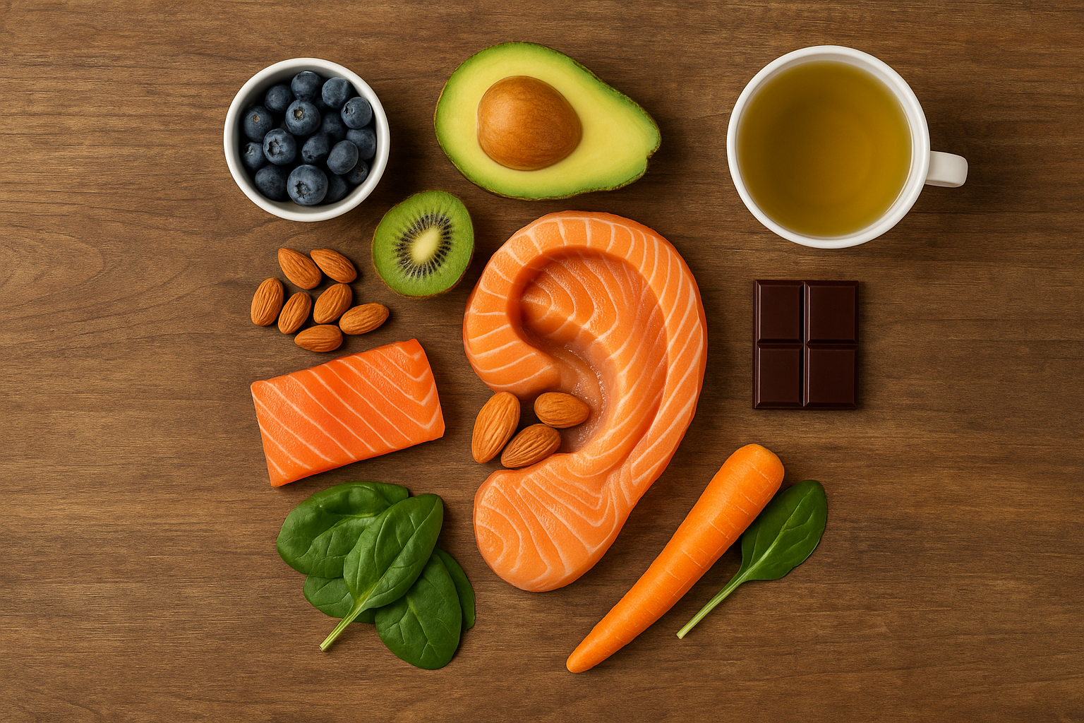 alimentos para mejorar audición mesa y oido